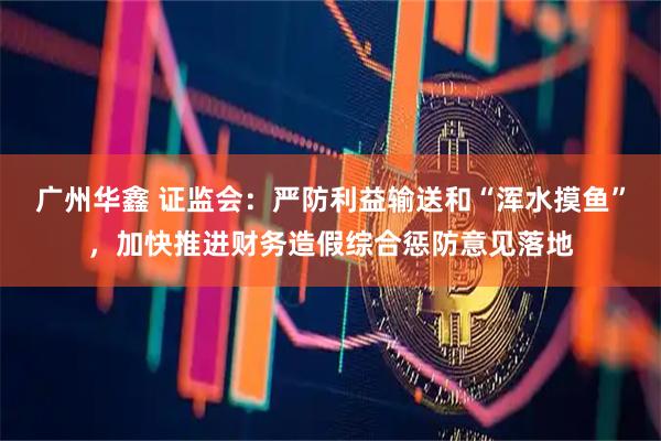 广州华鑫 证监会:严防利益输送和“浑水摸鱼”,加快推进财务造假综合惩防意见落地