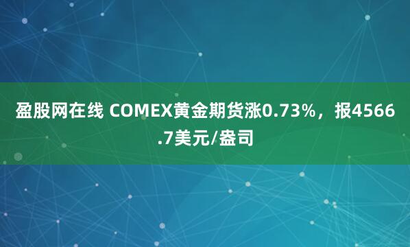 盈股网在线 COMEX黄金期货涨0.73%，报4566.7美元/盎司