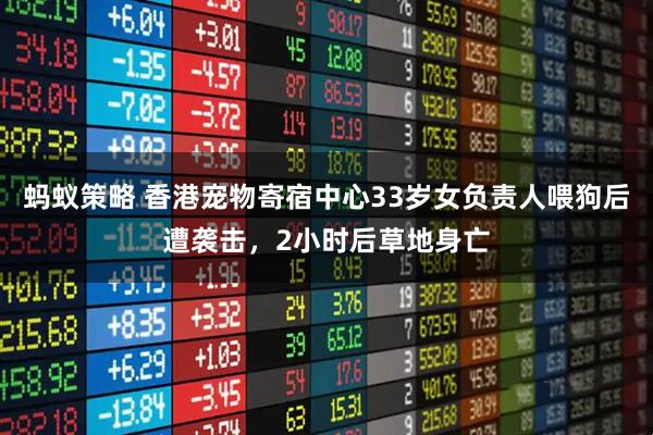 蚂蚁策略 香港宠物寄宿中心33岁女负责人喂狗后遭袭击，2小时后草地身亡